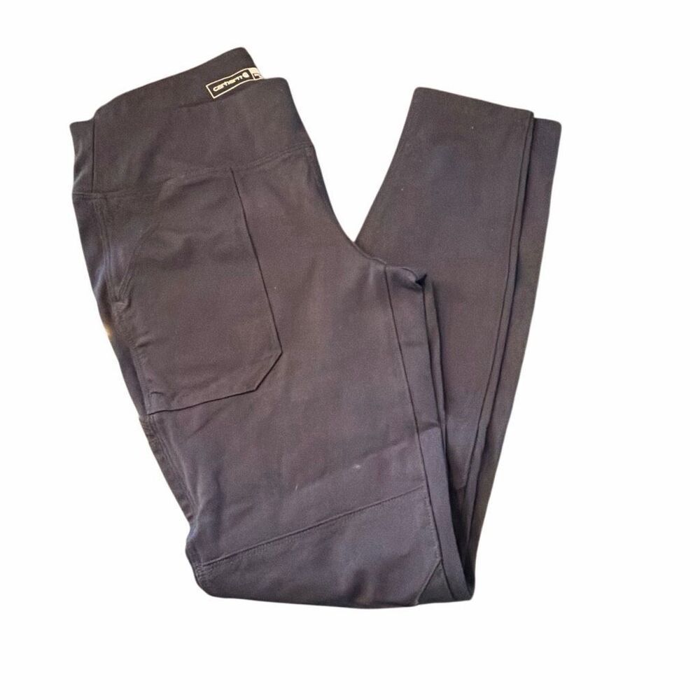 Carhartt FORCE FITTED MIDWEIGHT UTILITY LEGGING women sz MED 8-1O in dark coffee - Picture 4 of 7